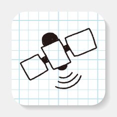 Satellite doodle drawing N3