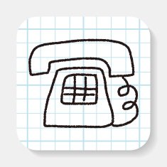 telephone doodle drawing