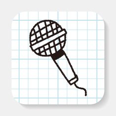 microphone doodle drawing N3