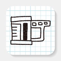 measuring cup doodle drawing