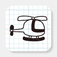 helicopter doodle drawing