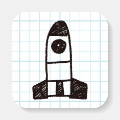 Missile doodle drawing