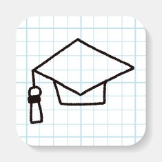 graduation hat doodle drawing