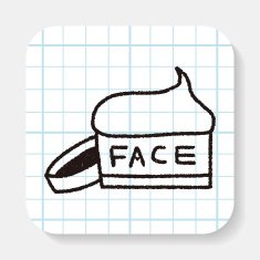 face cream doodle drawing