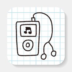music player doodle drawing N2
