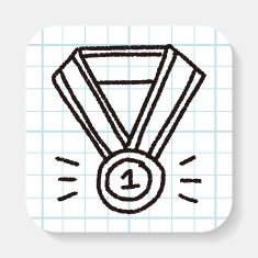 Medal doodle drawing N4
