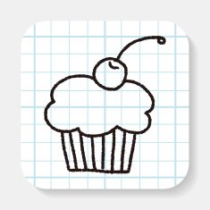 cake doodle drawing N2