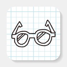 doodle eye glasses
