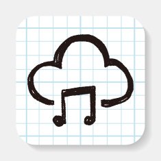 cloud music doodle