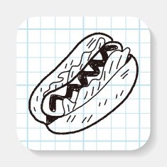 Doodle Hot Dog N2