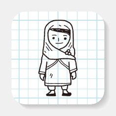 arab woman doodle