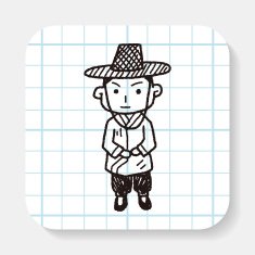 Korea man doodle
