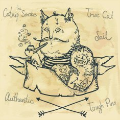 Tough Cat - hand drawn illustration