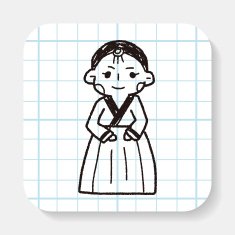 Korea woman doodle