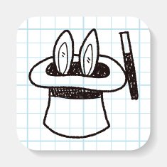 magic rabbit doodle drawing N2