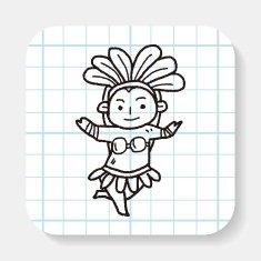 brazil dancer doodle