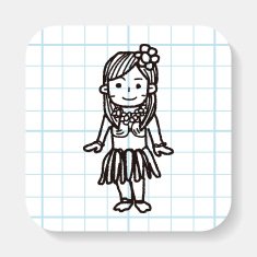 hawaii dancer doodle