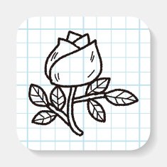 doodle flower rose
