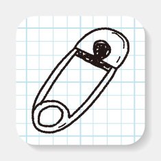 safety pin doodle N3