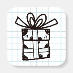 birthday presents doodle drawing N7