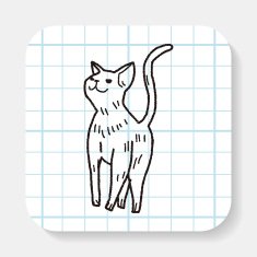 cat doodle drawing