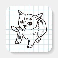 cat doodle drawing N11