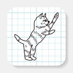 cat doodle drawing N12
