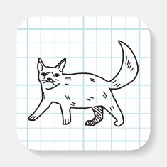 cat doodle drawing N13