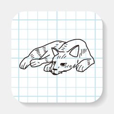 cat doodle drawing N14