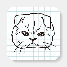 cat doodle drawing N16