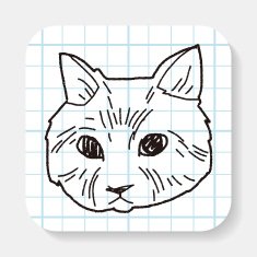cat doodle drawing N17