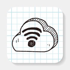 cloud wifi doodle