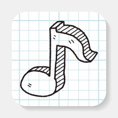 music note doodle N12