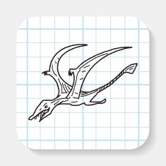 Pterodactyl dinosaur doodle N2