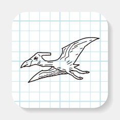 Pterodactyl dinosaur doodle N3