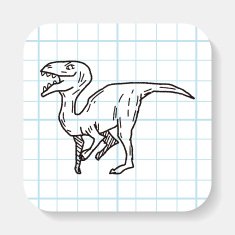 dinosaur doodle N6