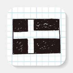 sweden flag doodle