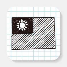 Taiwan flag doodle