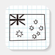 australia flag doodle