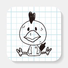 Chinese Zodiac Chicken doodle drawing