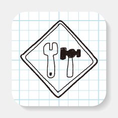 tool fix sign doodle