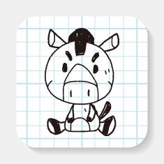 Chinese Zodiac horse doodle drawing