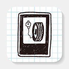 Wheel sign doodle free image download
