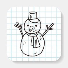 snowman doodle drawing N2