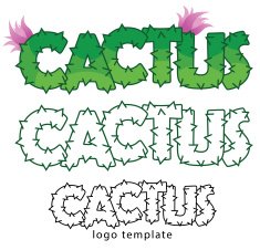 template logo cactus