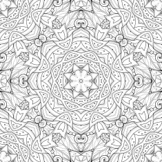 Vector Seamless Abstract Black and White Tribal Pattern N12