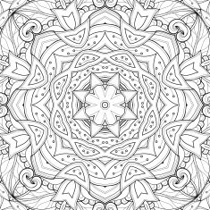 Vector Seamless Abstract Black and White Tribal Pattern N13