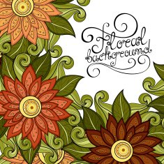 Vector Colored Floral Background N20