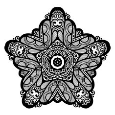 Vector Beautiful Deco Black Star