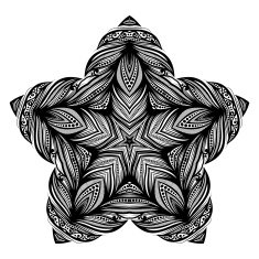 Vector Beautiful Deco Black Star N3